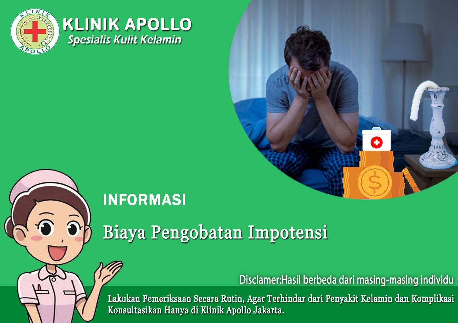 Selalu hubungi dokter andrologi untuk penanganan impotensi.