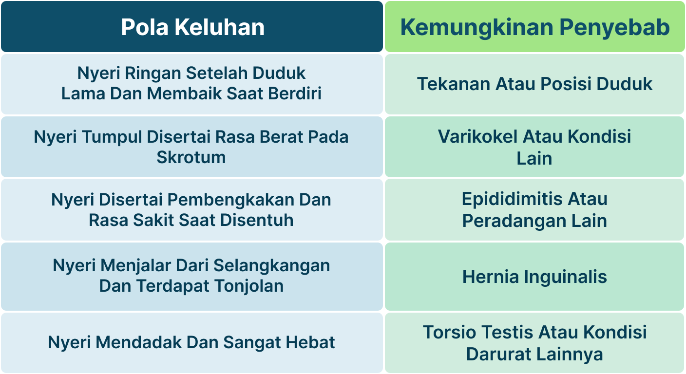 Ilustrasi Testis Nyeri Ketika Duduk.